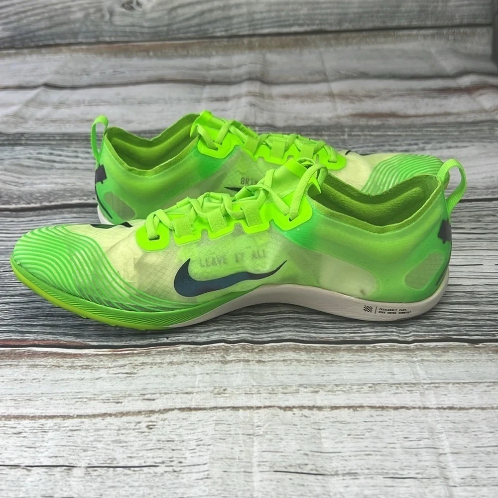 Nike Zoom Victory Volt Track Field Shoes Neon Green/Blue Varsity Junior Size 7.5